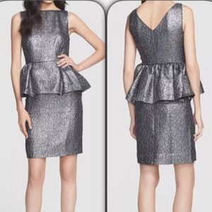 Kate Spade Andi Metallic Peplum Dress Size 4